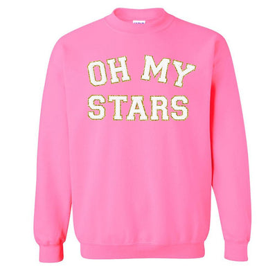 Oh My Stars Letter Patch Crewneck Sweatshirt - United Monograms