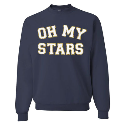 Oh My Stars Letter Patch Crewneck Sweatshirt - United Monograms