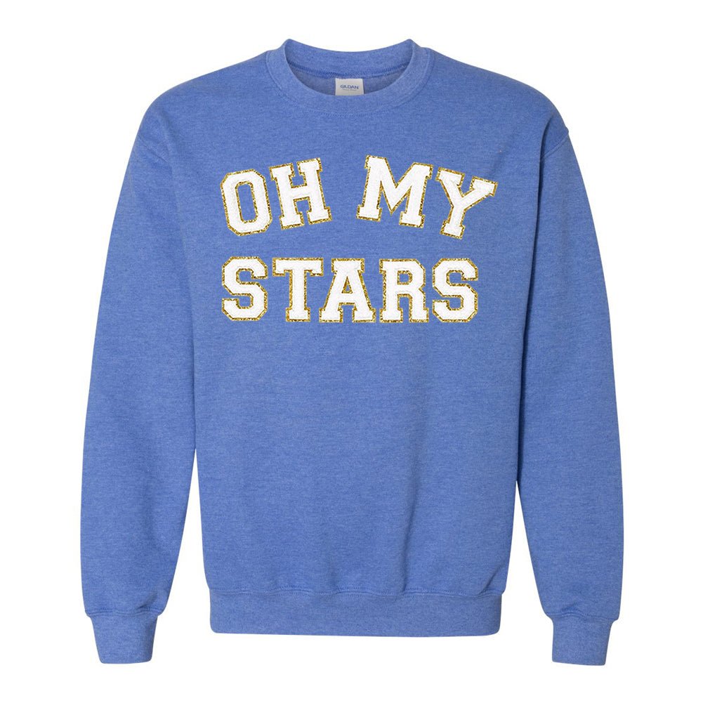 Oh My Stars Letter Patch Crewneck Sweatshirt - United Monograms