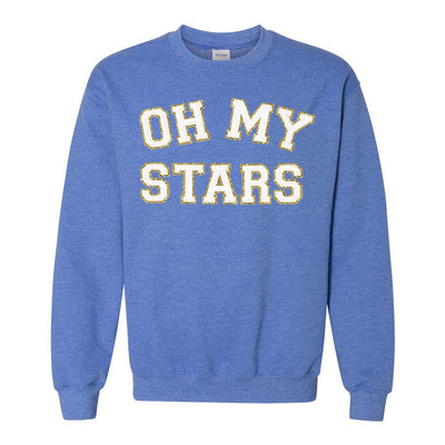 Oh My Stars Letter Patch Crewneck Sweatshirt - United Monograms