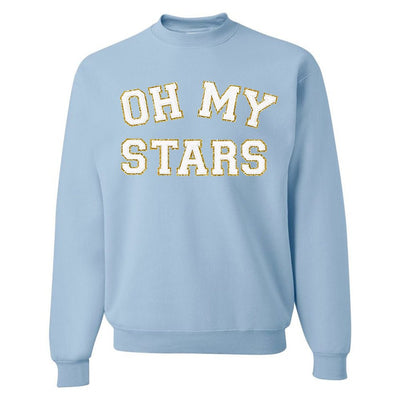 Oh My Stars Letter Patch Crewneck Sweatshirt - United Monograms
