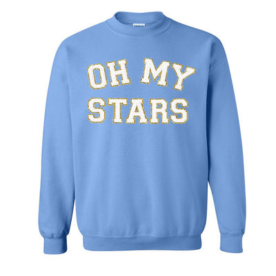 Oh My Stars Letter Patch Crewneck Sweatshirt - United Monograms