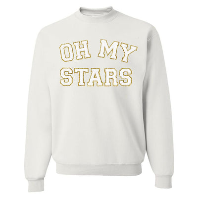Oh My Stars Letter Patch Crewneck Sweatshirt - United Monograms