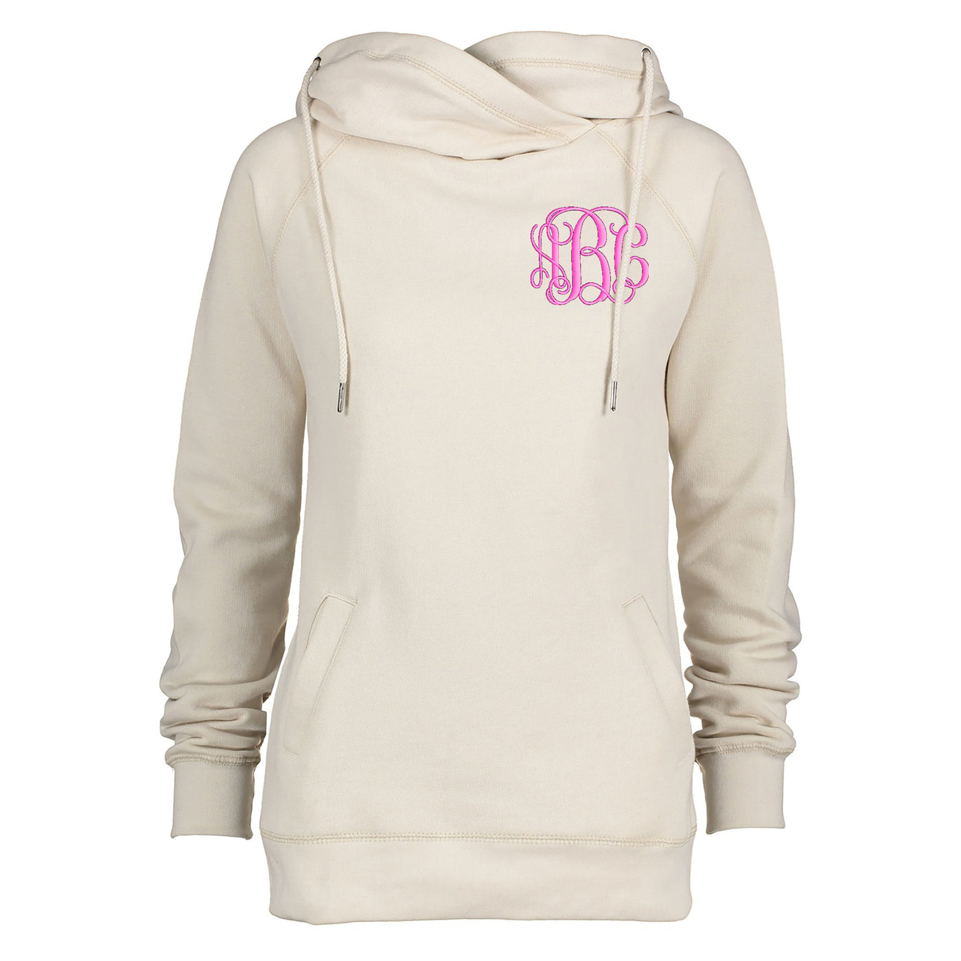 Monogrammed Funnel Neck Hoodie