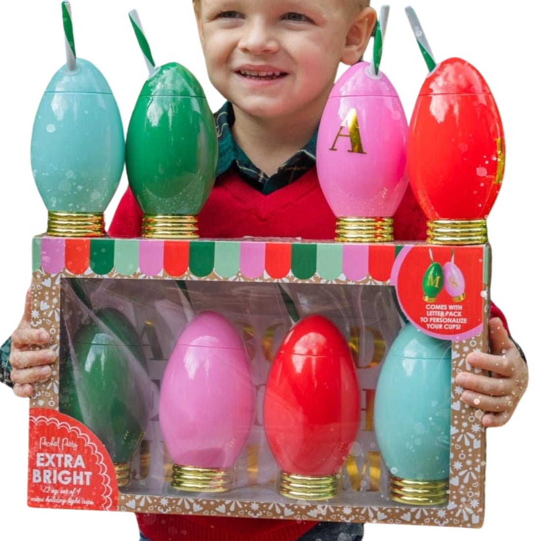 Party Cups 'Holiday Light Mini Sippers' 4 - Pack Drink Set - United Monograms