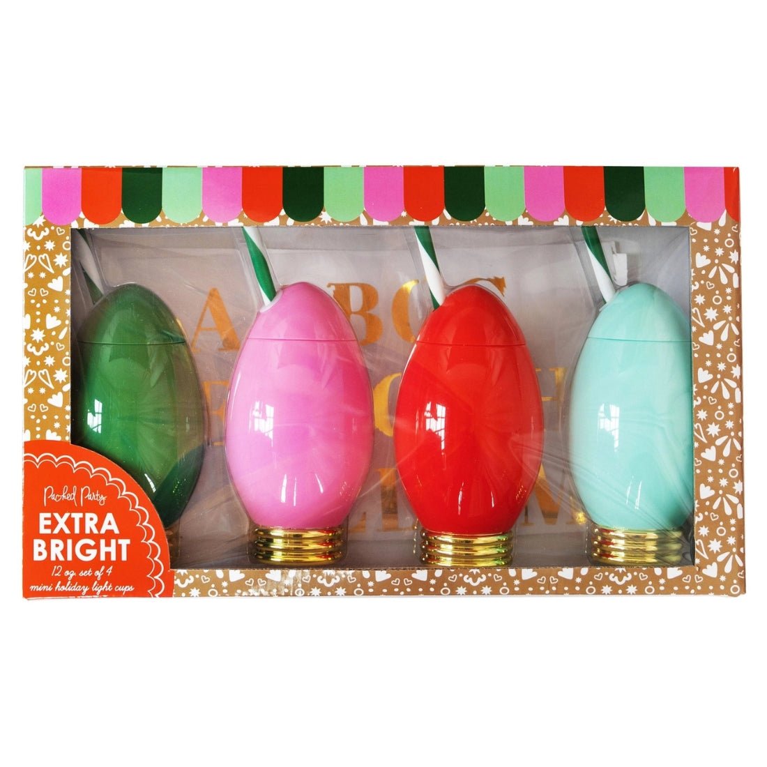 Party Cups 'Holiday Light Mini Sippers' 4 - Pack Drink Set - United Monograms