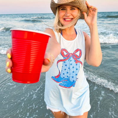 'Patriotic Boots' Tank Top - United Monograms