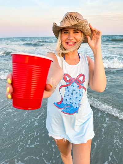 'Patriotic Boots' Tank Top - United Monograms