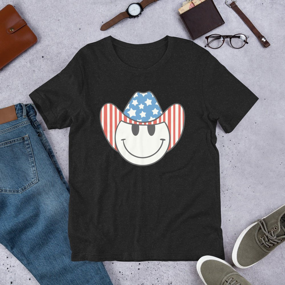 'Patriotic Cowboy' Heather Premium Tee - United Monograms