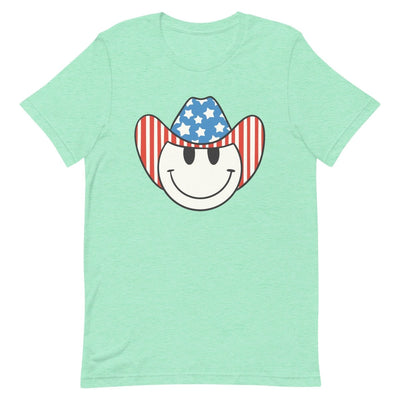'Patriotic Cowboy' Heather Premium Tee - United Monograms