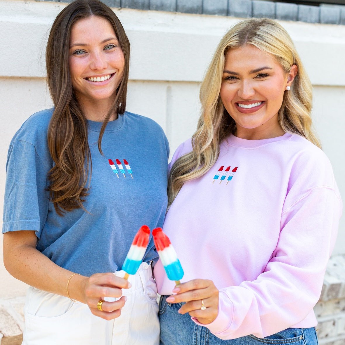 'Patriotic Popsicles' Embroidered Crewneck Sweatshirt - United Monograms