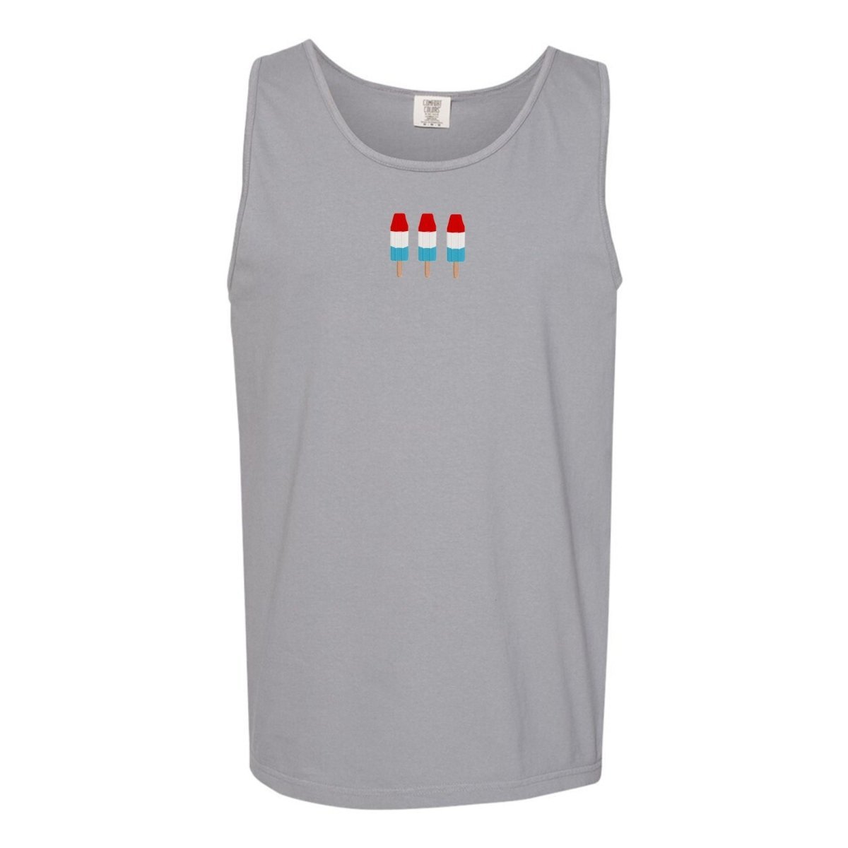 'Patriotic Popsicles' Embroidered Tank Top - United Monograms