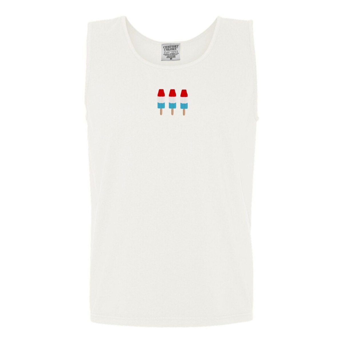 'Patriotic Popsicles' Embroidered Tank Top - United Monograms