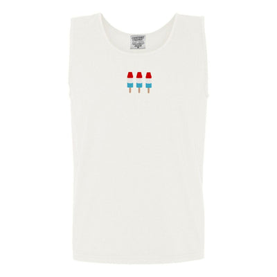 'Patriotic Popsicles' Embroidered Tank Top - United Monograms