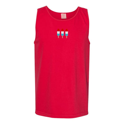 'Patriotic Popsicles' Embroidered Tank Top - United Monograms