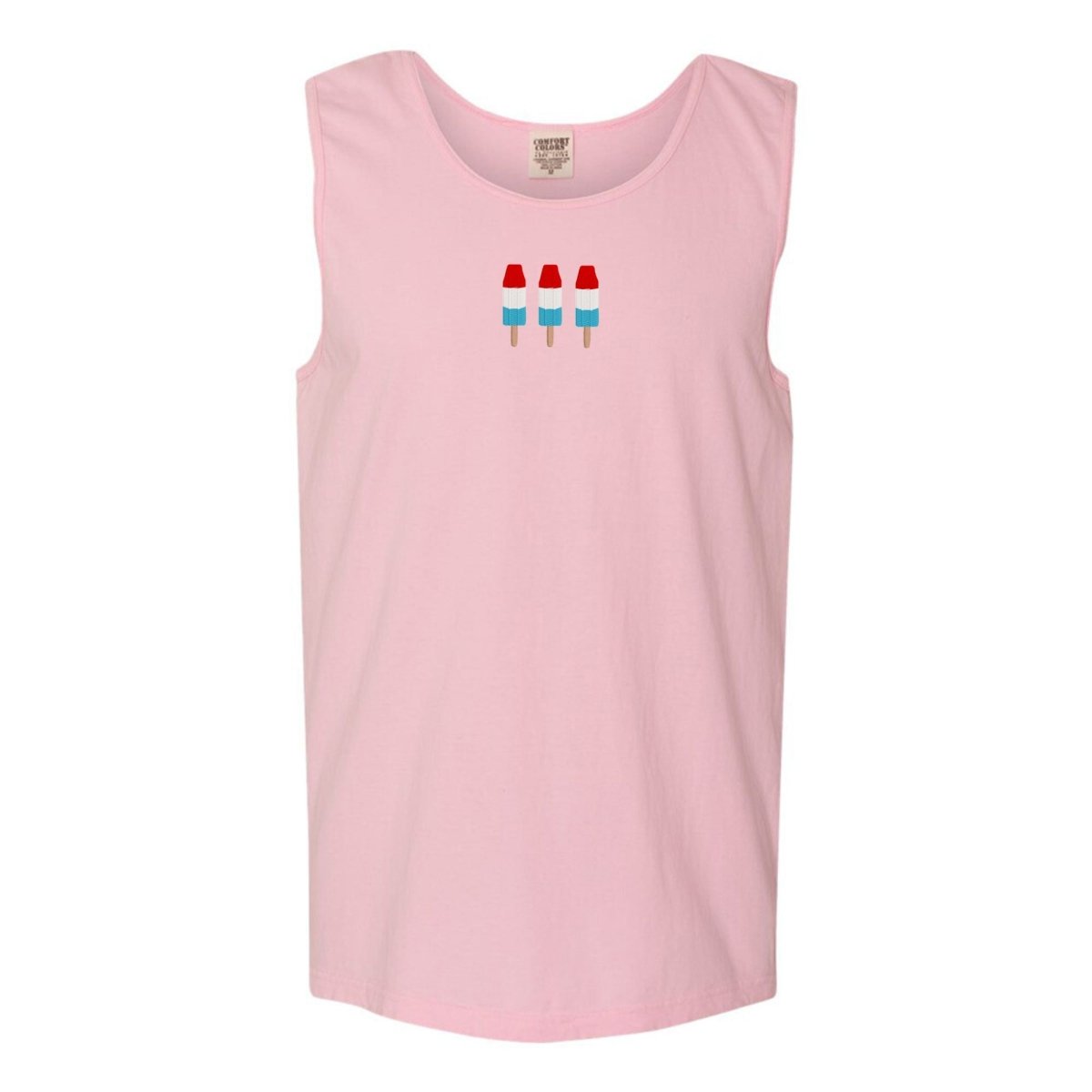 'Patriotic Popsicles' Embroidered Tank Top - United Monograms