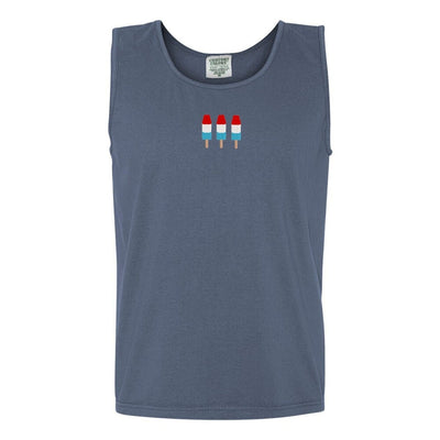 'Patriotic Popsicles' Embroidered Tank Top - United Monograms