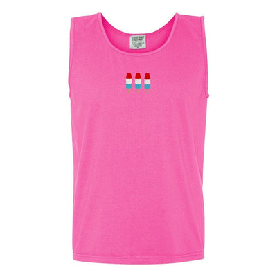 'Patriotic Popsicles' Embroidered Tank Top - United Monograms