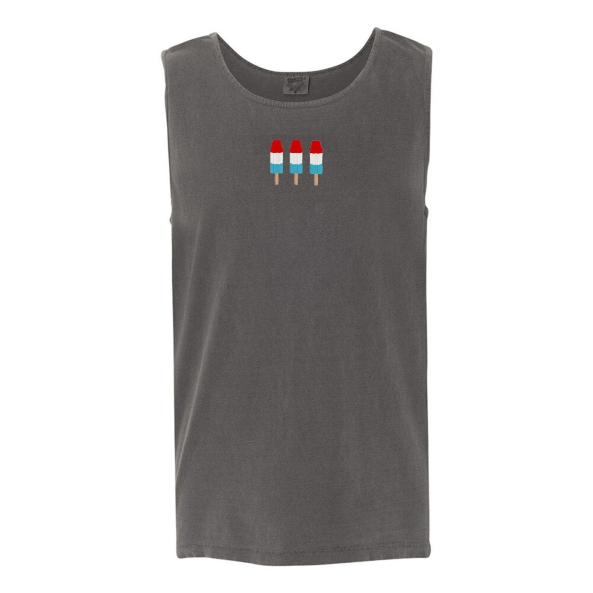 'Patriotic Popsicles' Embroidered Tank Top - United Monograms