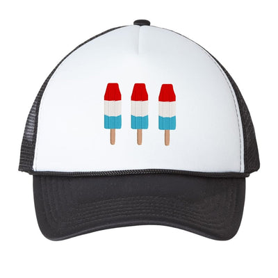 'Patriotic Popsicles' Embroidered Trucker Hat - United Monograms