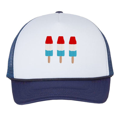 'Patriotic Popsicles' Embroidered Trucker Hat - United Monograms