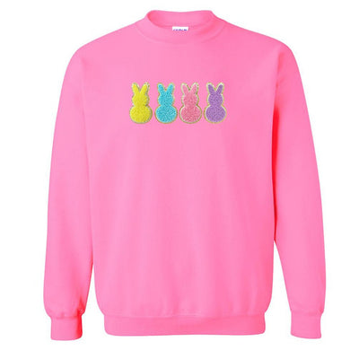 Peeps Letter Patch Crewneck Sweatshirt - United Monograms