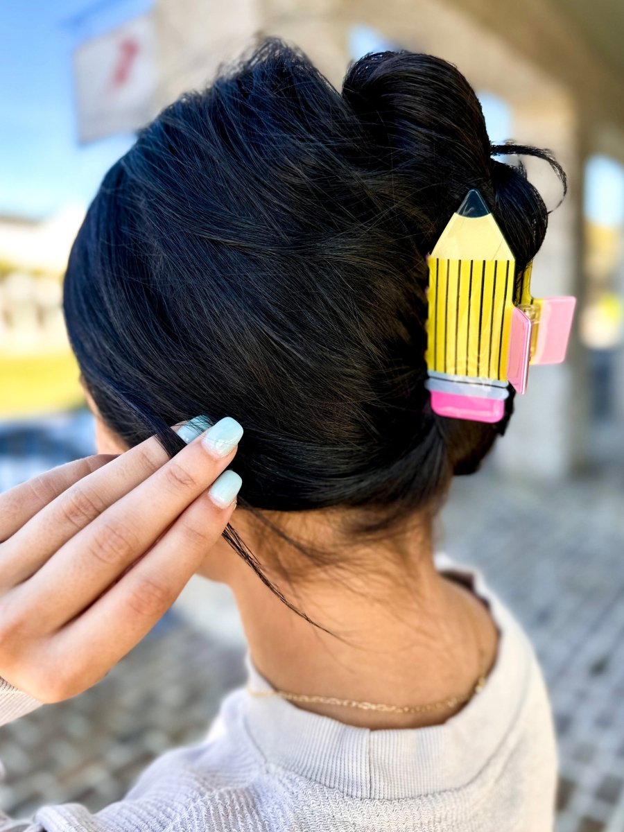 Pencil Hair Claw Clip - United Monograms