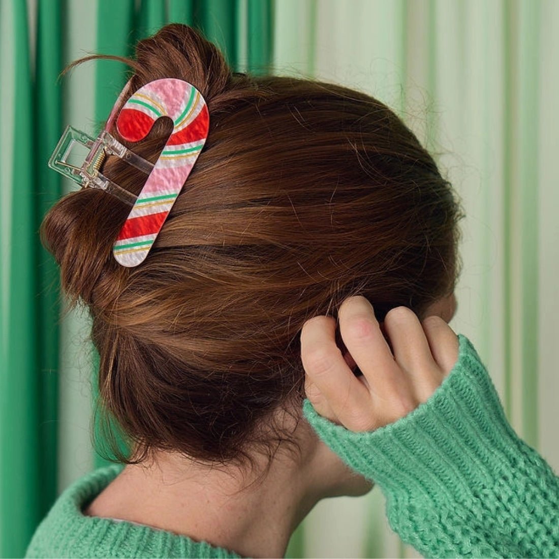 'Peppermint Twist' Hair Claw - United Monograms