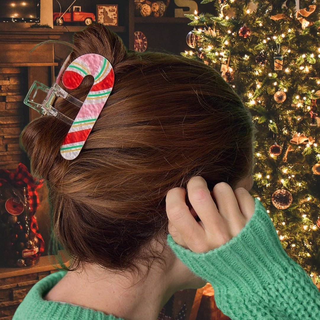 'Peppermint Twist' Hair Claw - United Monograms