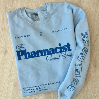 ‘Pharmacist Social Club' Crewneck Sweatshirt - United Monograms