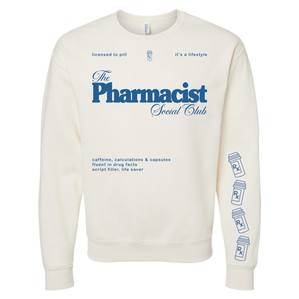 ‘Pharmacist Social Club' Crewneck Sweatshirt - United Monograms
