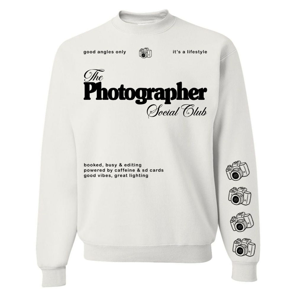 'Photographer Social Club' Crewneck Sweatshirt - United Monograms