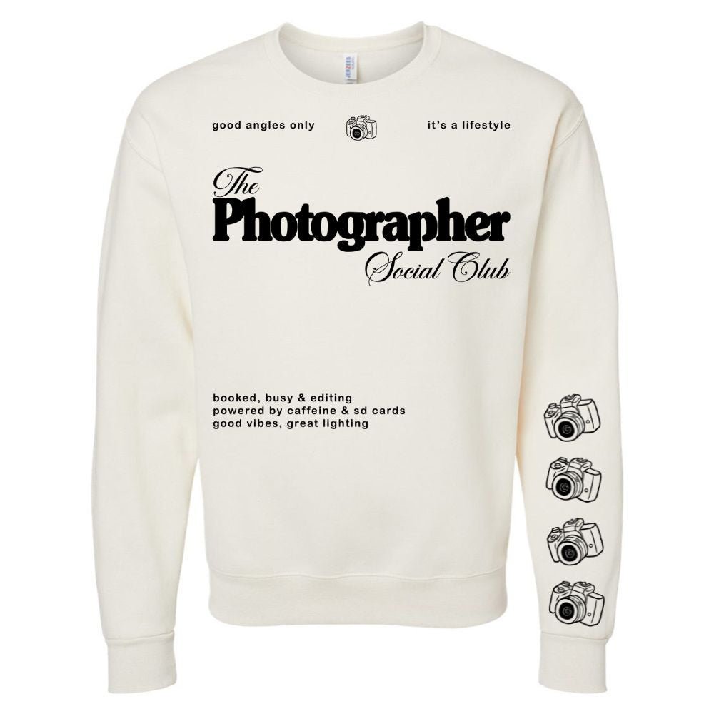 'Photographer Social Club' Crewneck Sweatshirt - United Monograms