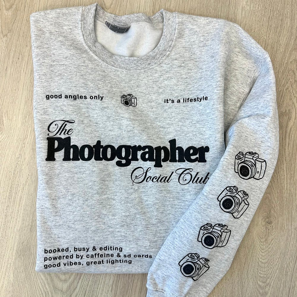 'Photographer Social Club' Crewneck Sweatshirt - United Monograms