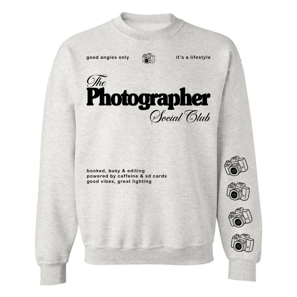 'Photographer Social Club' Crewneck Sweatshirt - United Monograms