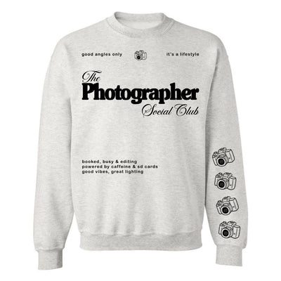 'Photographer Social Club' Crewneck Sweatshirt - United Monograms