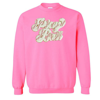 Play Ball Letter Patch Crewneck Sweatshirt - United Monograms