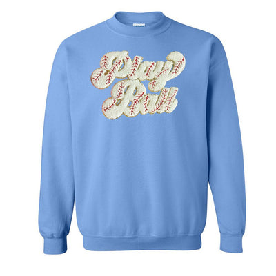 Play Ball Letter Patch Crewneck Sweatshirt - United Monograms