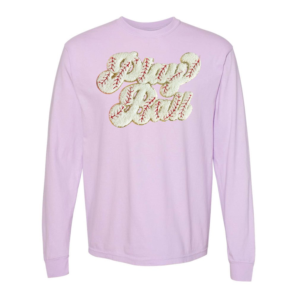 Play Ball Letter Patch Long Sleeve T-Shirt - United Monograms