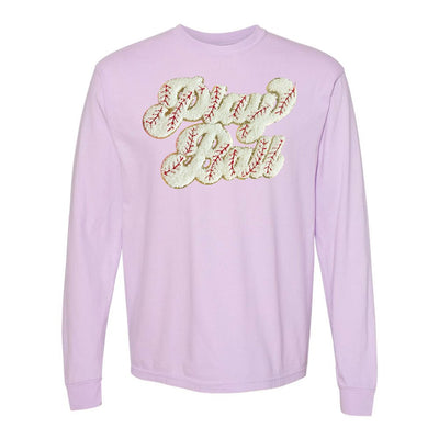 Play Ball Letter Patch Long Sleeve T-Shirt - United Monograms