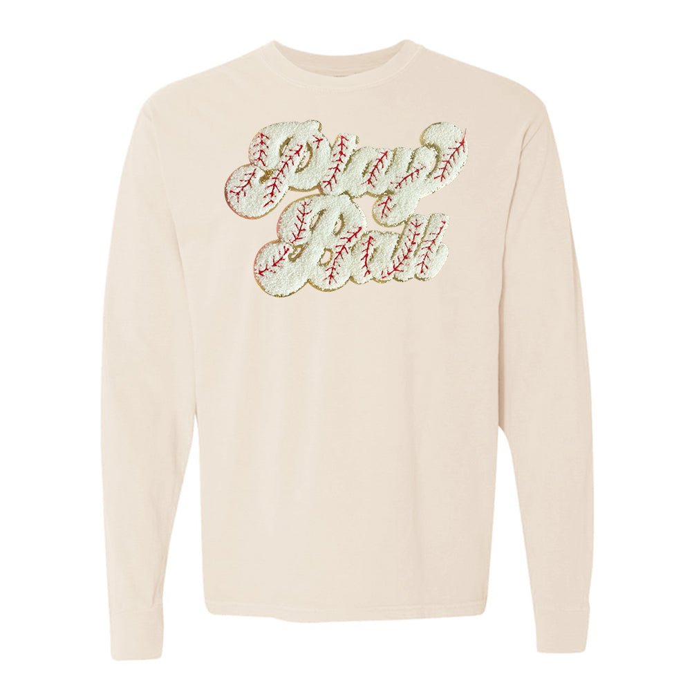 Play Ball Letter Patch Long Sleeve T-Shirt - United Monograms