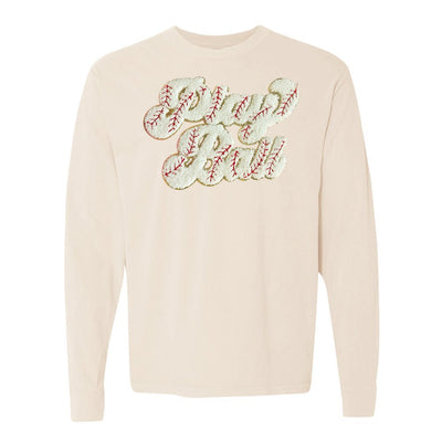 Play Ball Letter Patch Long Sleeve T-Shirt - United Monograms