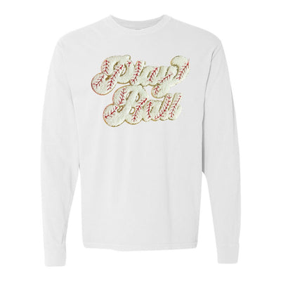 Play Ball Letter Patch Long Sleeve T-Shirt - United Monograms