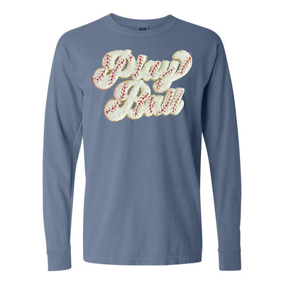 Play Ball Letter Patch Long Sleeve T-Shirt - United Monograms