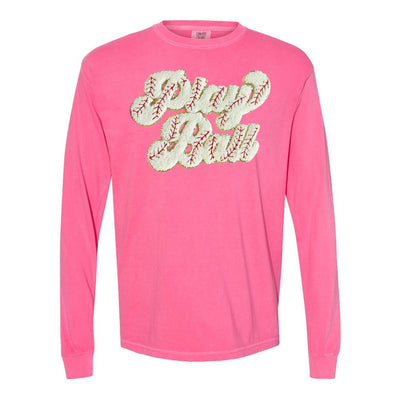 Play Ball Letter Patch Long Sleeve T-Shirt - United Monograms