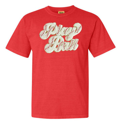 Play Ball Letter Patch T-Shirt - United Monograms