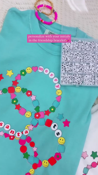 Initialed 'Christmas Friendship Bracelets' Crewneck Sweatshirt