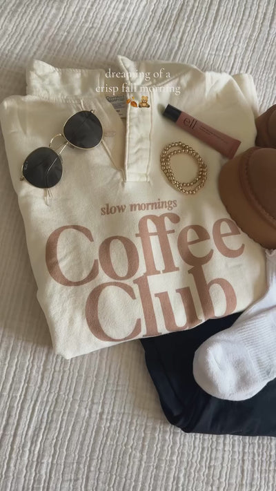 'Coffee Club' Polo Pullover