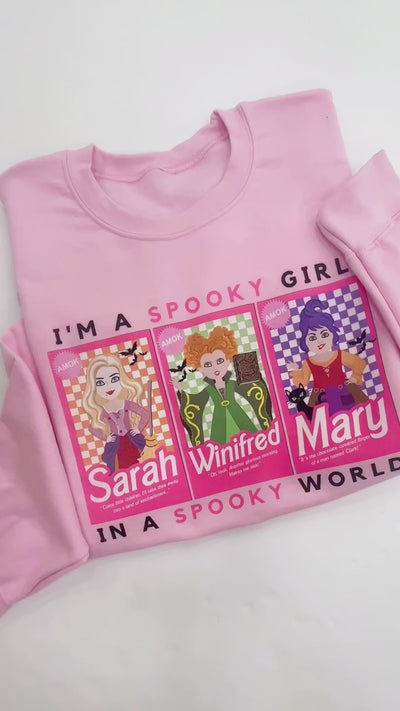 'I'm A Spooky Girl, In A Spooky World' Crewneck Sweatshirt
