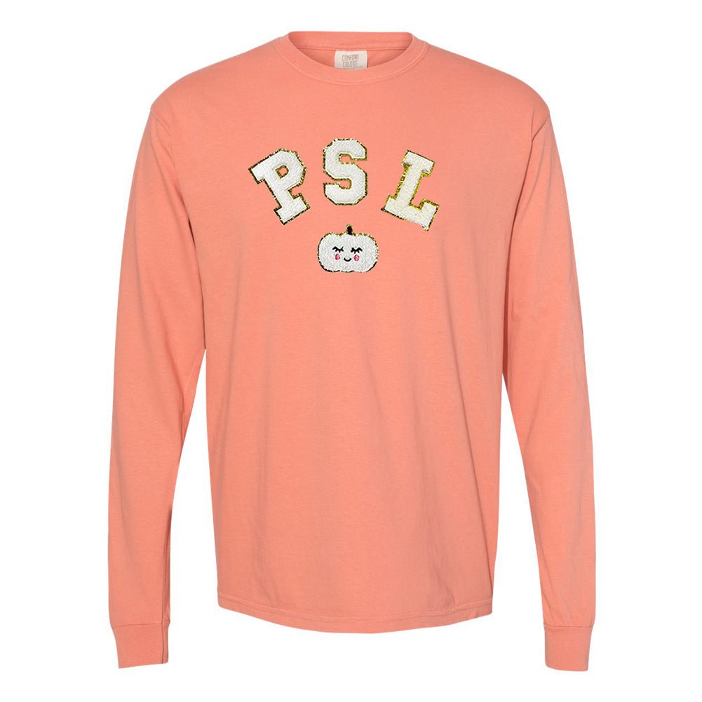 PSL Letter Patch Comfort Colors Long Sleeve T-Shirt - United Monograms